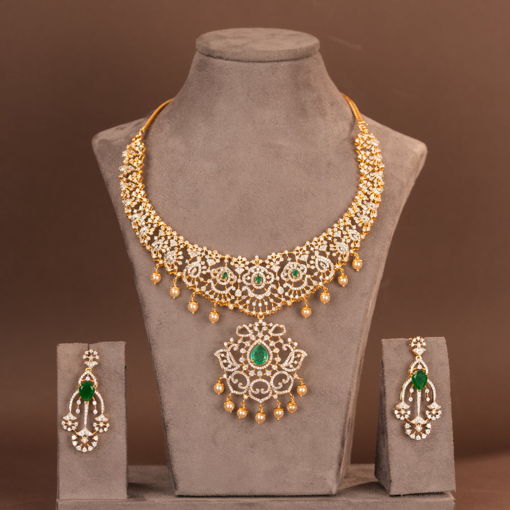 CZ Necklace and Earring