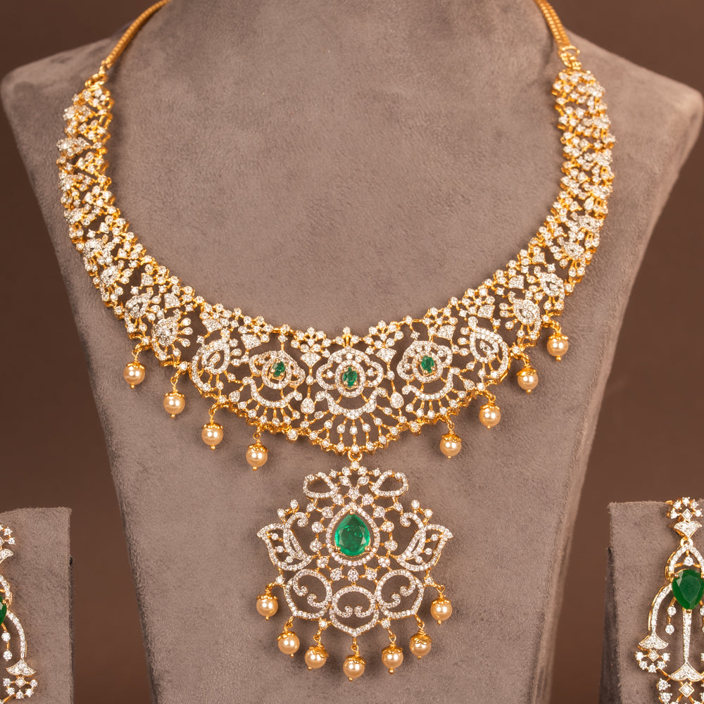 CZ Necklace and Earring