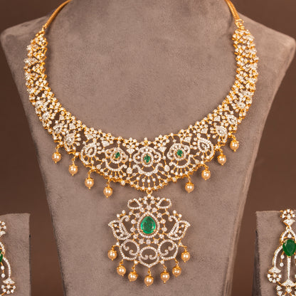 CZ Necklace and Earring