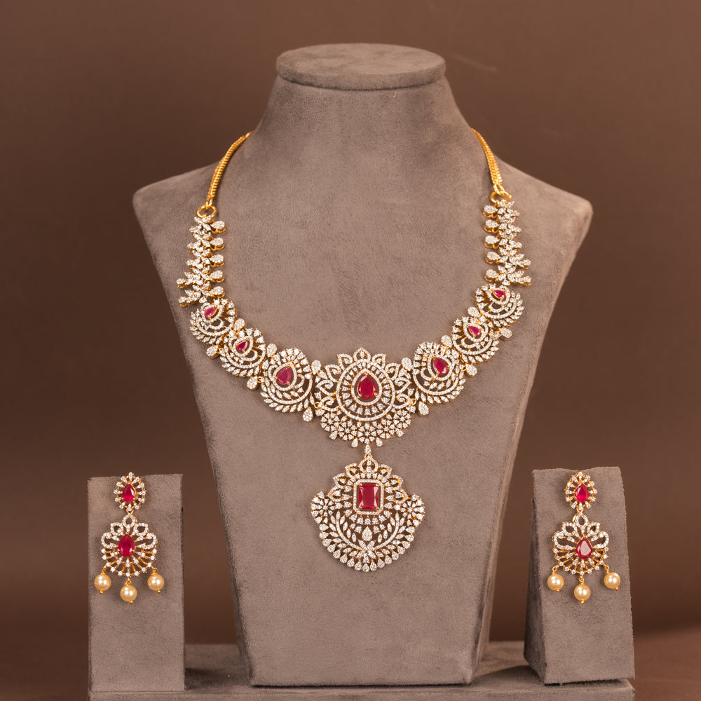CZ Necklace and Earring