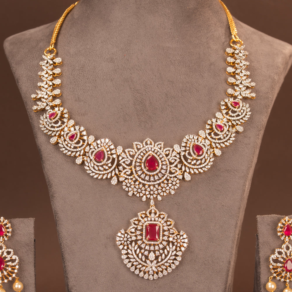 CZ Necklace and Earring