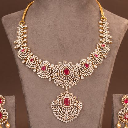 CZ Necklace and Earring