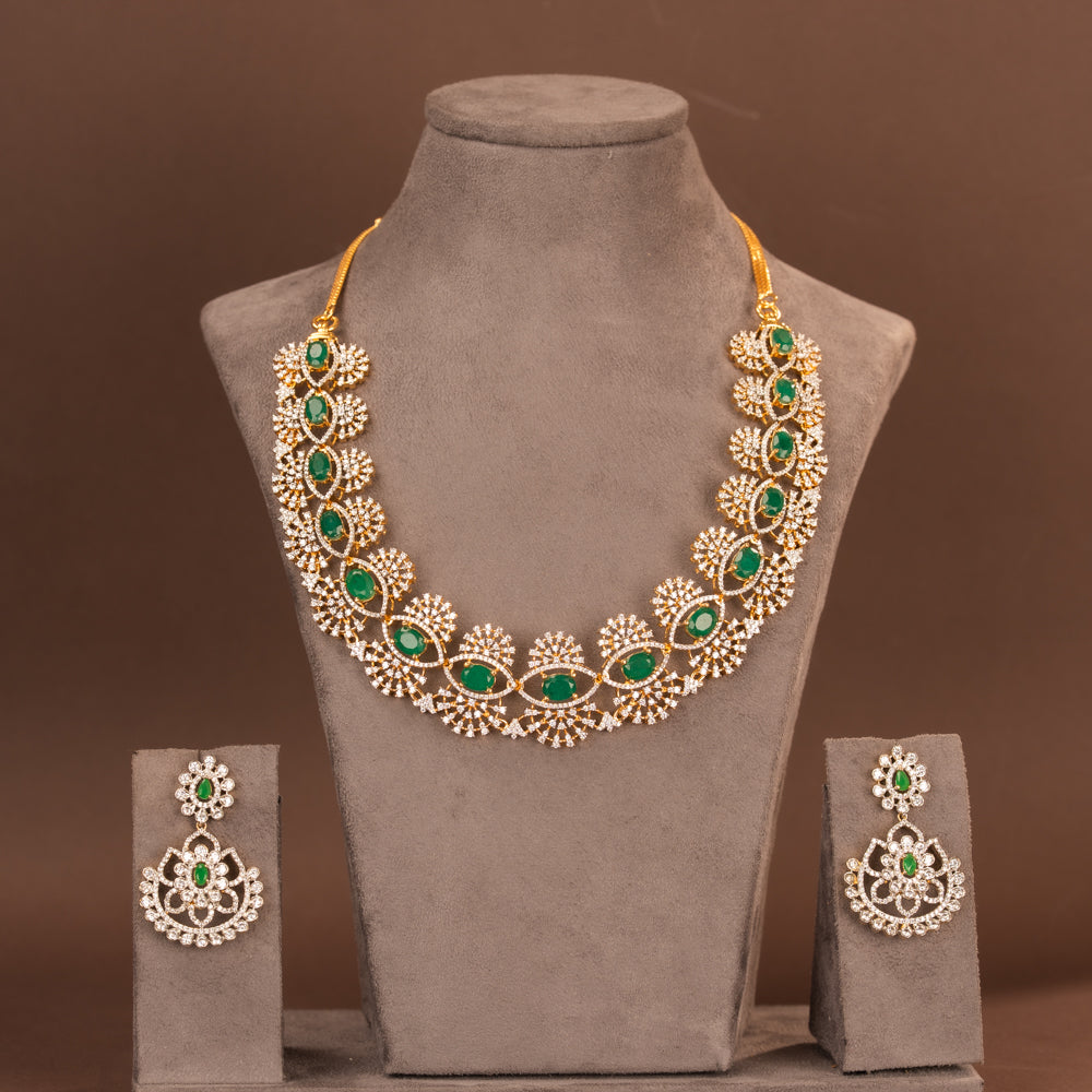 CZ Necklace and Earring