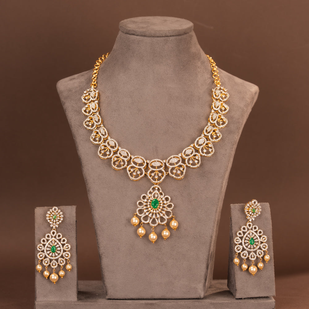 CZ Necklace and Earring