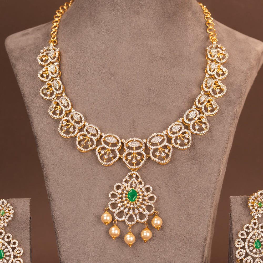 CZ Necklace and Earring