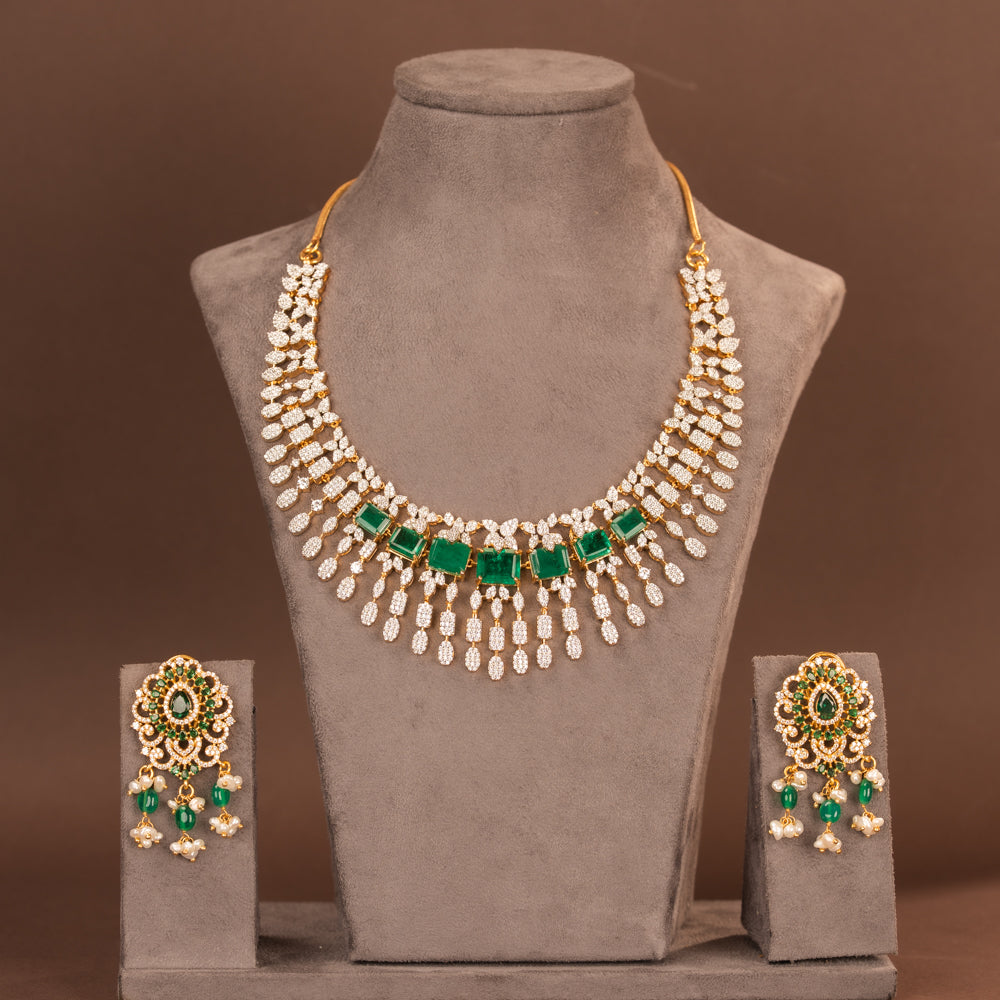 CZ Necklace and Earring