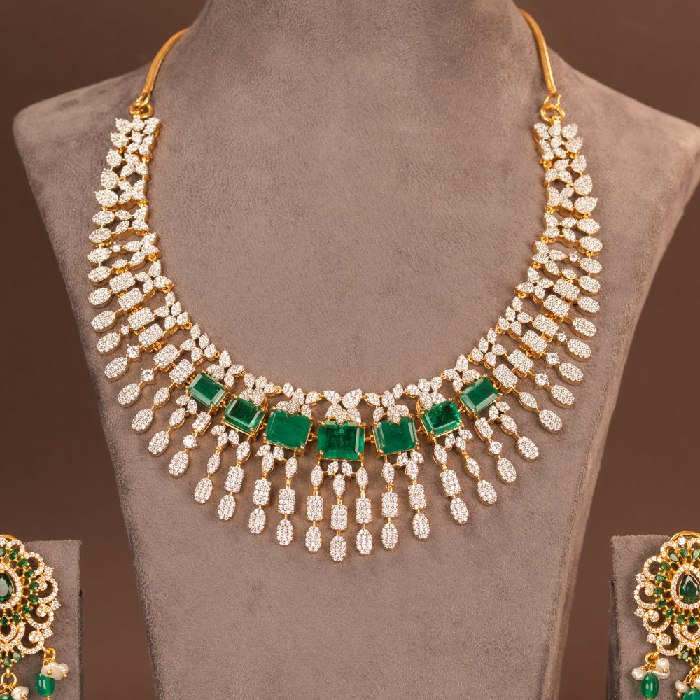 CZ Necklace and Earring