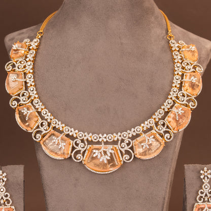 CZ Necklace and Earring
