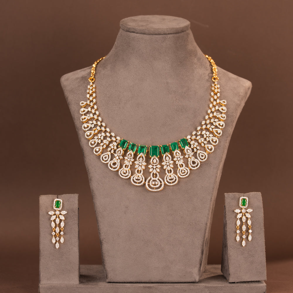 CZ Necklace and Earring