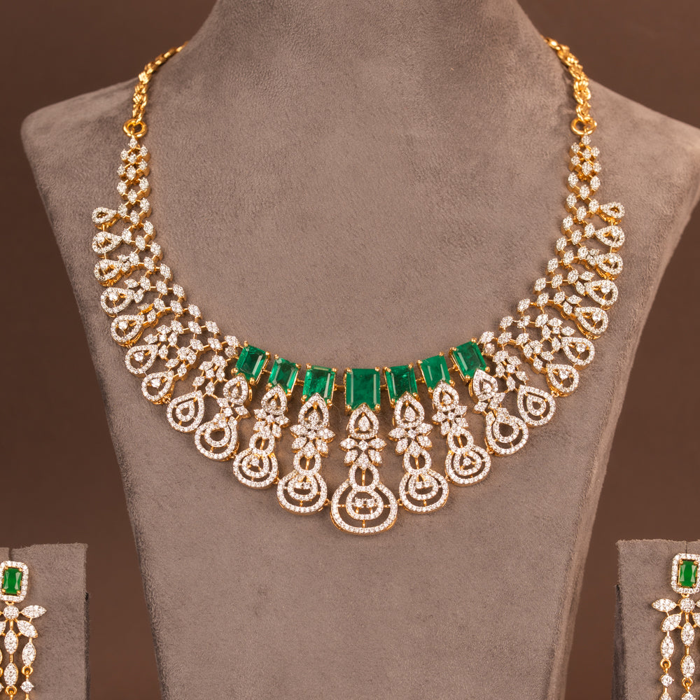 CZ Necklace and Earring