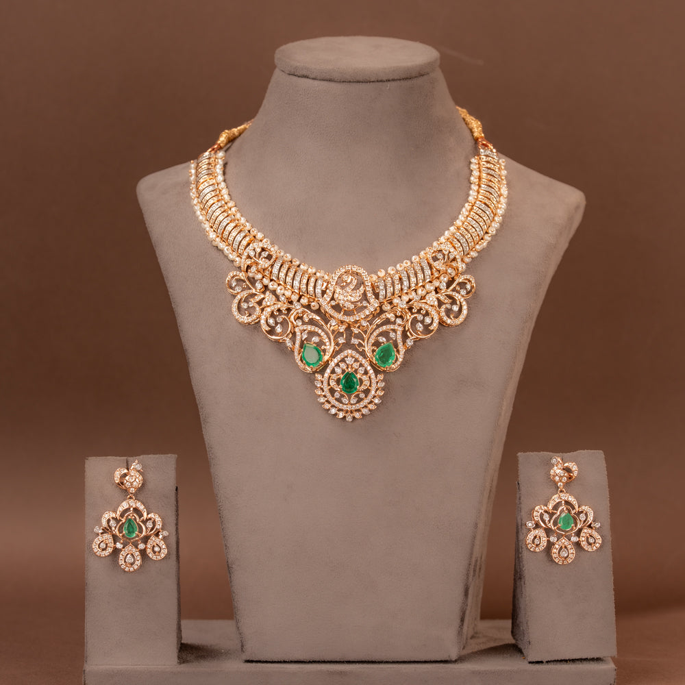 CZ Necklace and Earring