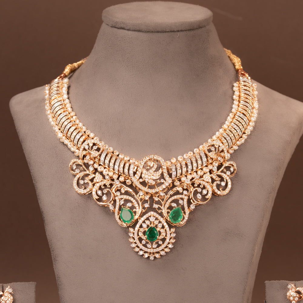 CZ Necklace and Earring