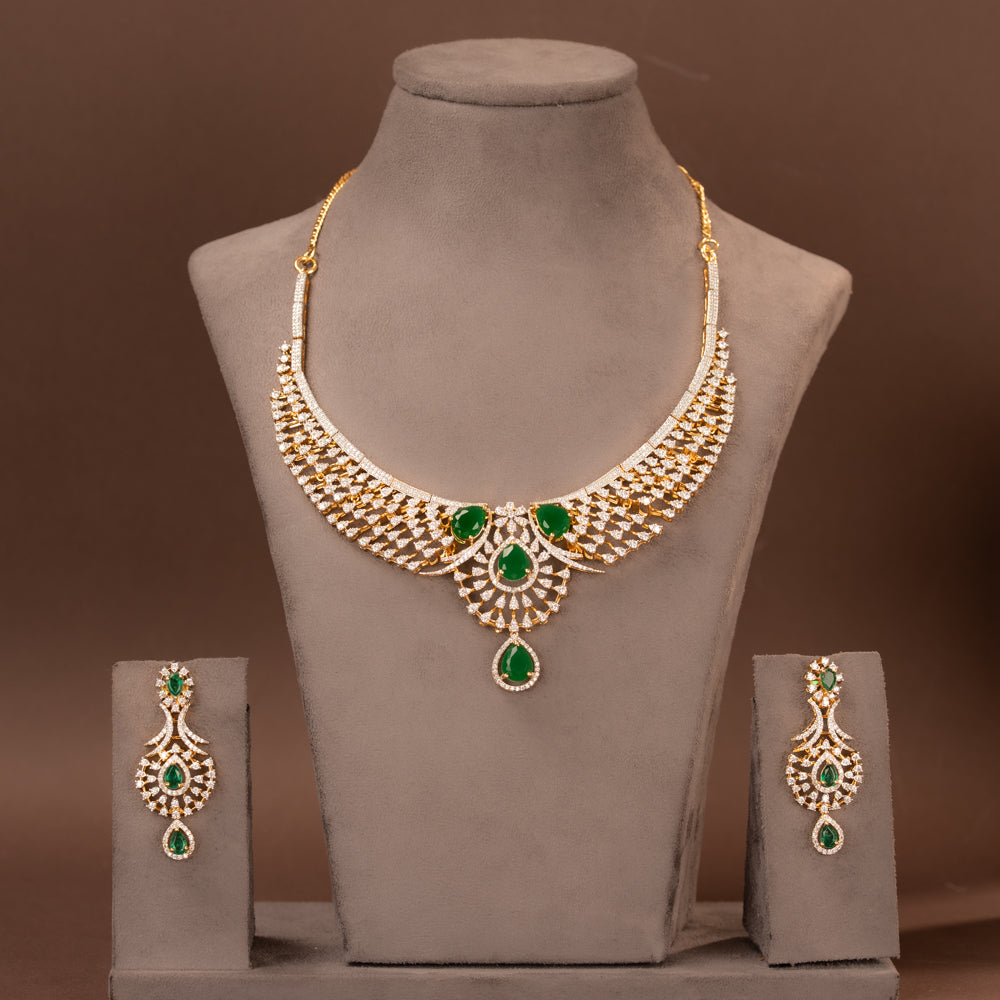 CZ Necklace and Earring