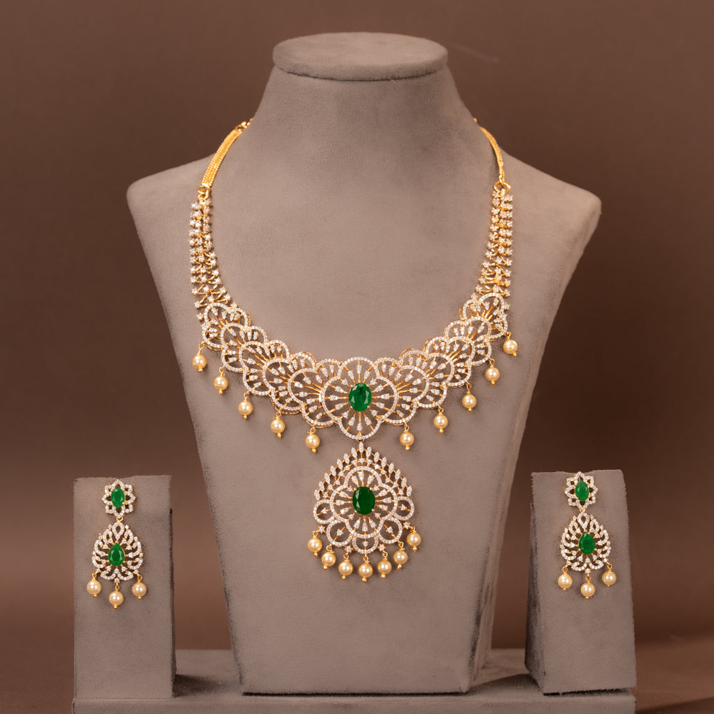 CZ Necklace and Earring