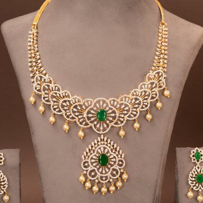 CZ Necklace and Earring