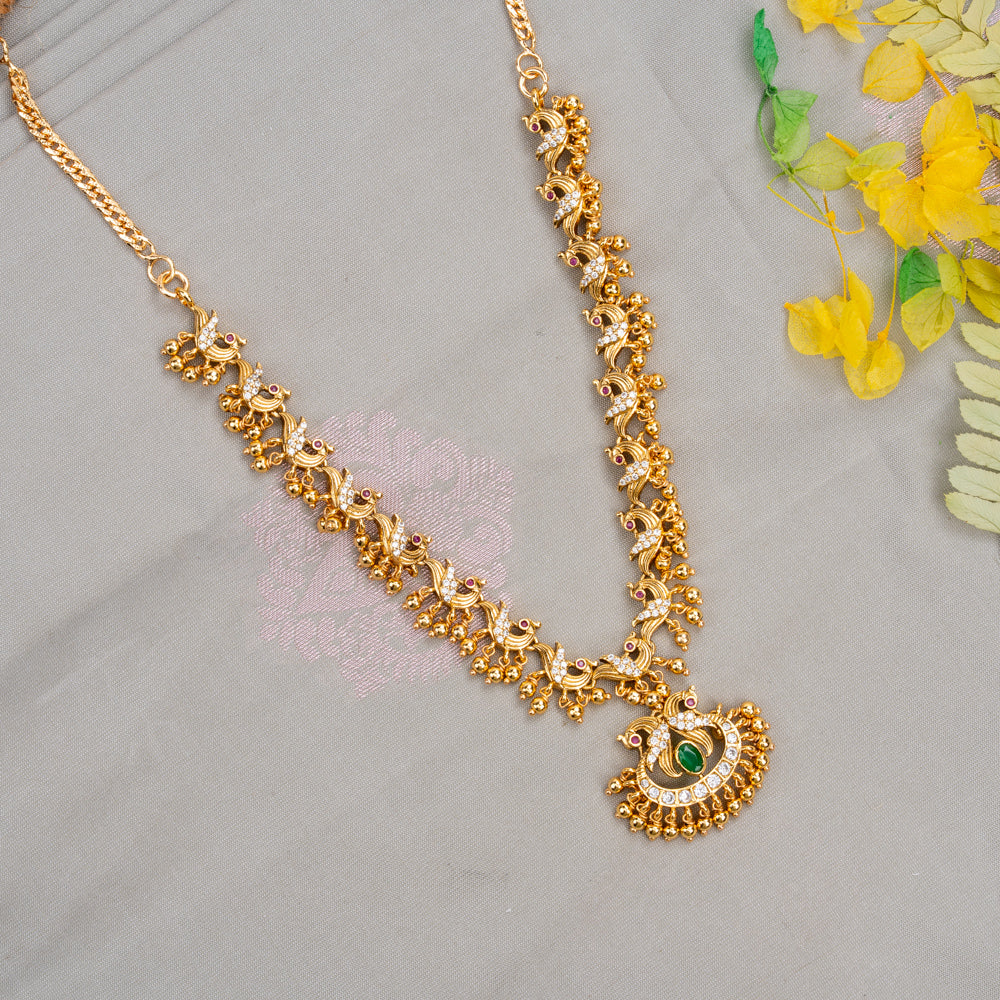Peacock Charm Necklace