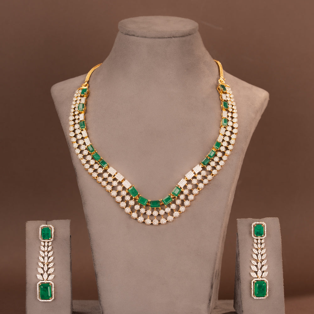 CZ Necklace and Earring