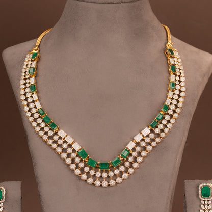 CZ Necklace and Earring