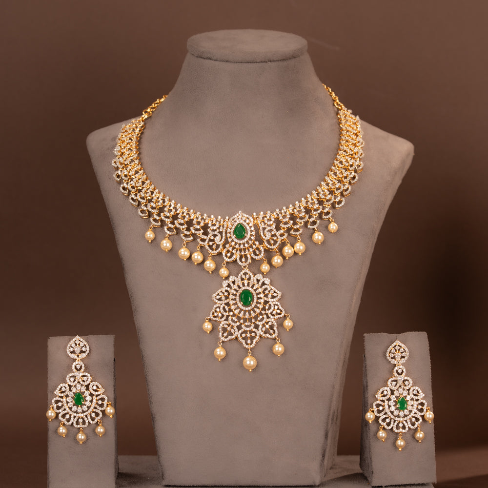 CZ Necklace and Earring