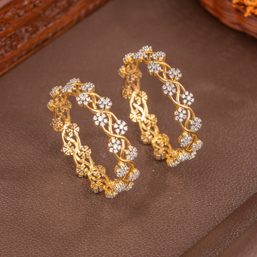 Nisarga Cubic Zirconia Bangle
