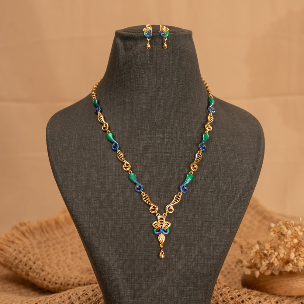 Premium Peacock Necklace Set
