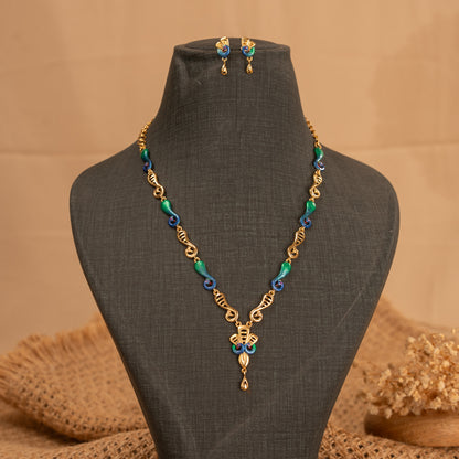 Premium Peacock Necklace Set