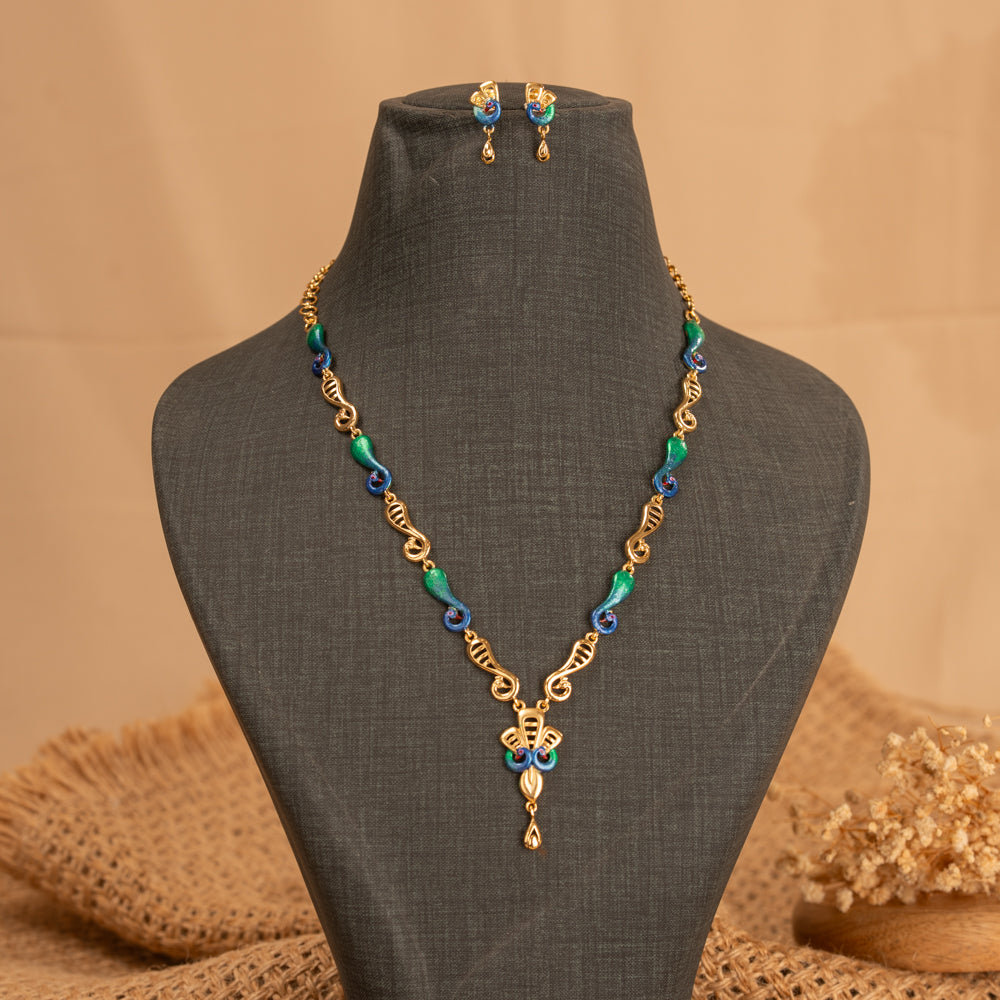 Premium Peacock Necklace Set
