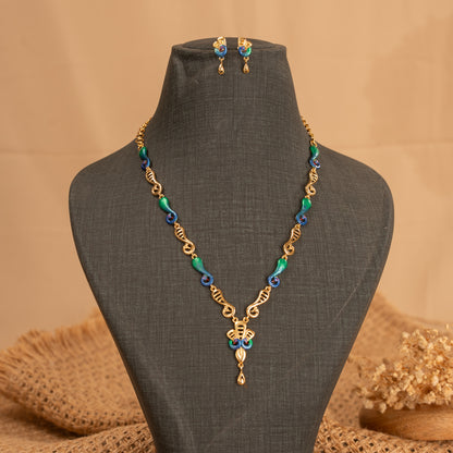 Premium Peacock Necklace Set