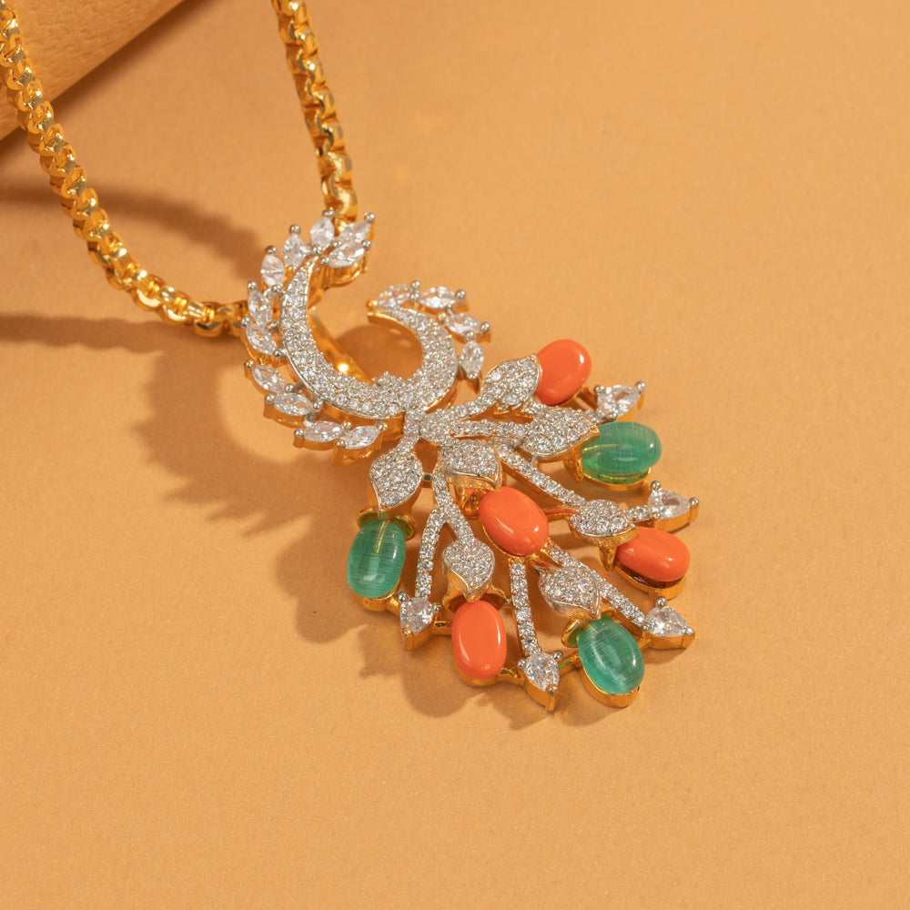 Zircon Studs &amp; Pendant