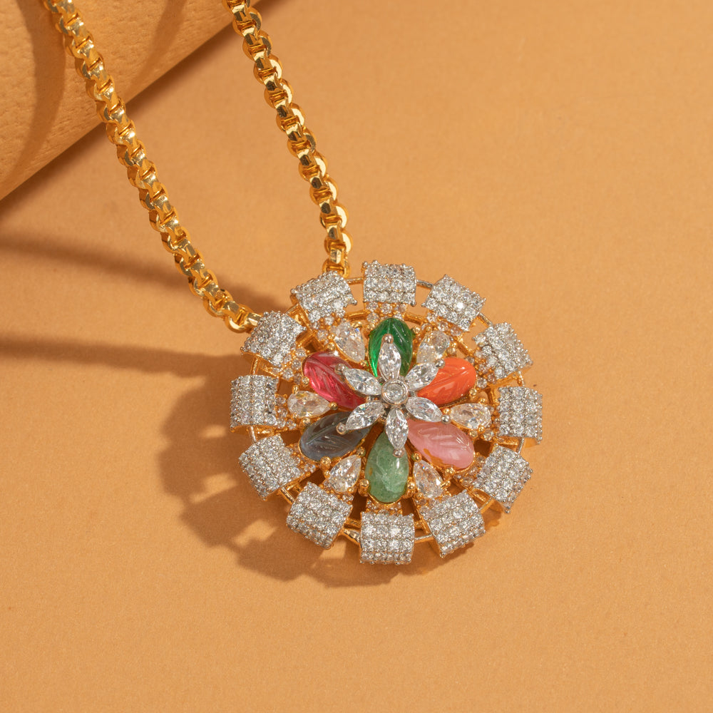 Zircon Studs &amp; Pendant