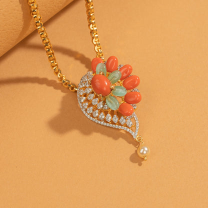 Zircon Studs &amp; Pendant