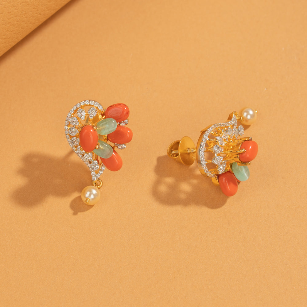 Zircon Studs &amp; Pendant