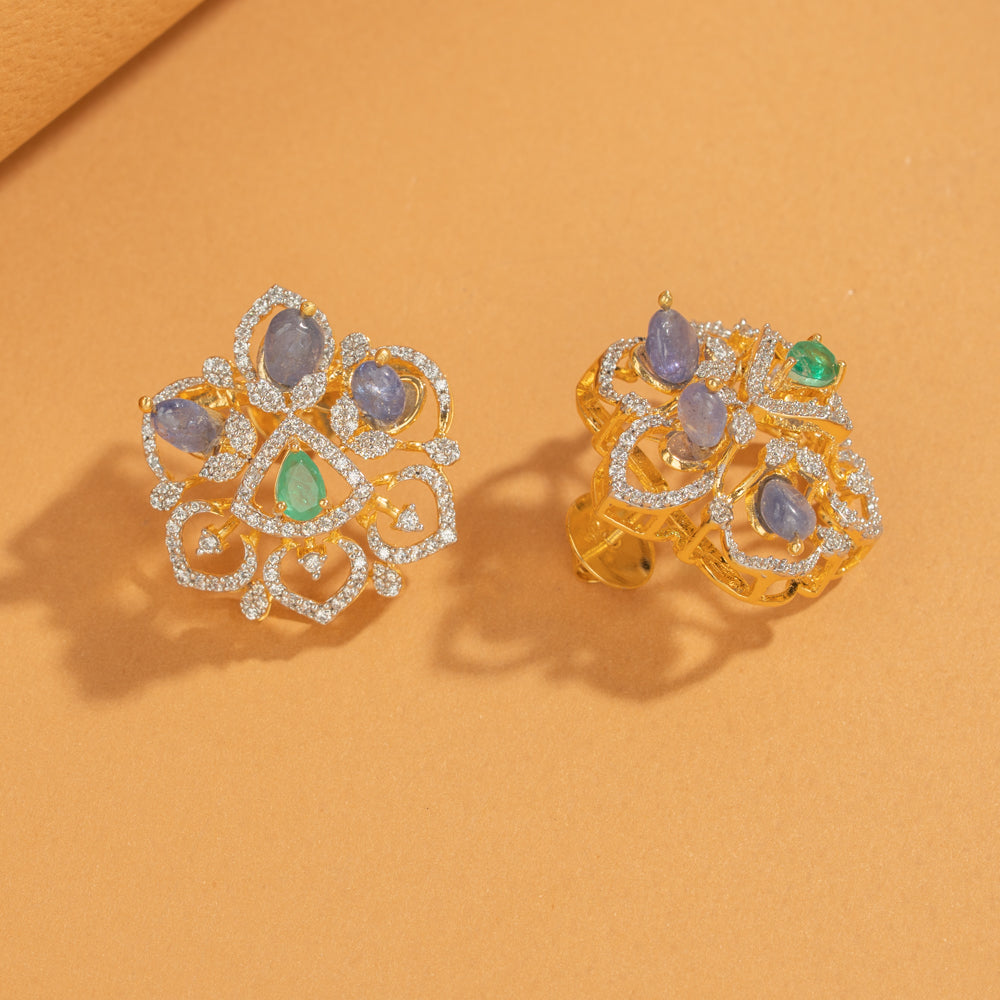 Zircon Studs &amp; Pendant