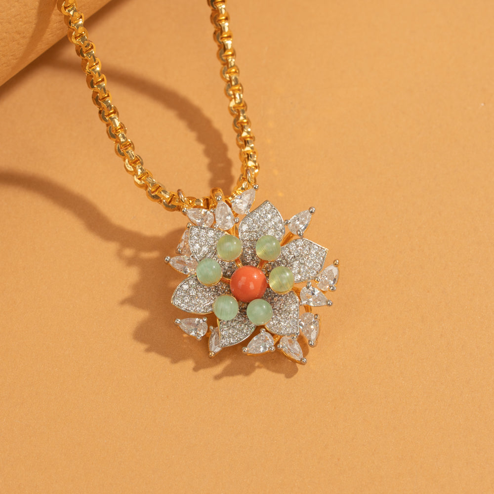 Zircon Studs &amp; Pendant