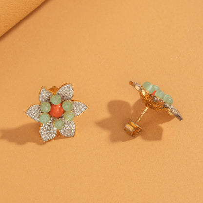 Zircon Studs &amp; Pendant