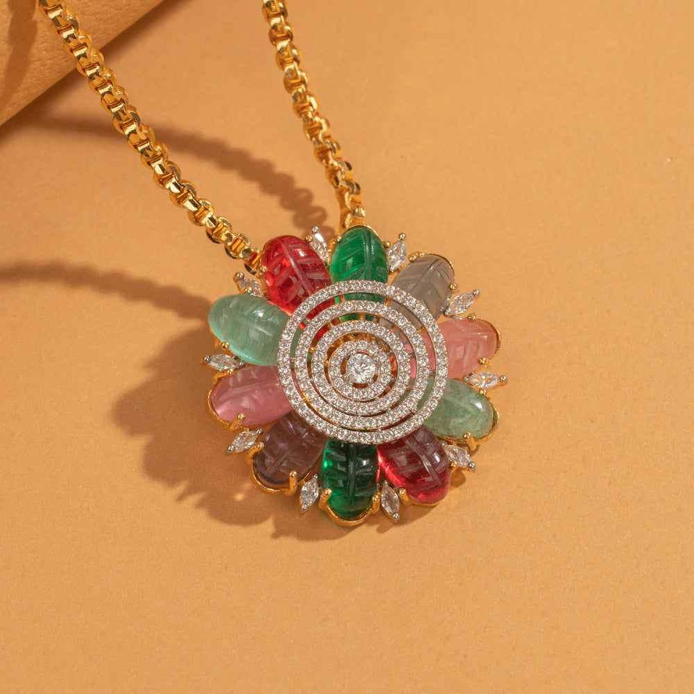 Zircon Studs &amp; Pendant