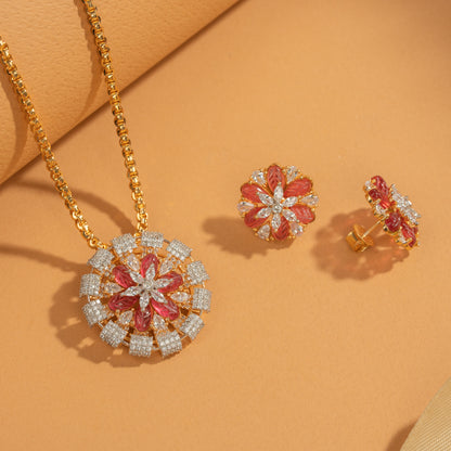 Zircon Studs &amp; Pendant
