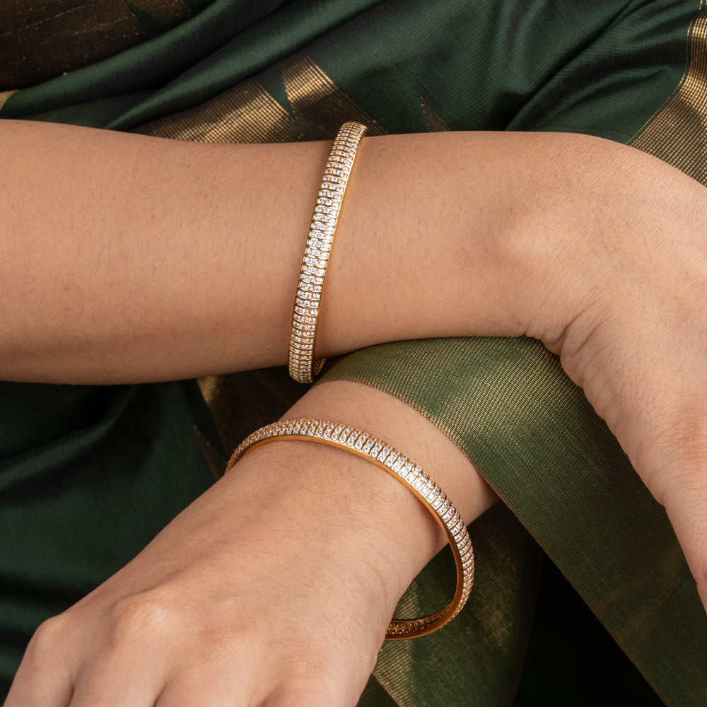 Gold Plated Ceubic Zirconia(CZ) Bangles