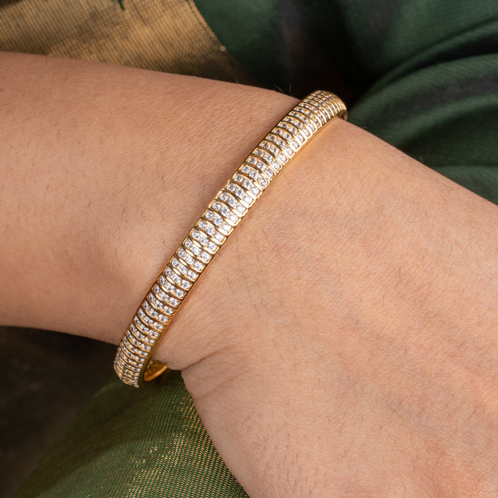 Gold Plated Ceubic Zirconia(CZ) Bangles