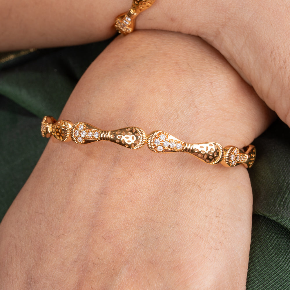 Gold Plated Ceubic Zirconia(CZ) Bangles