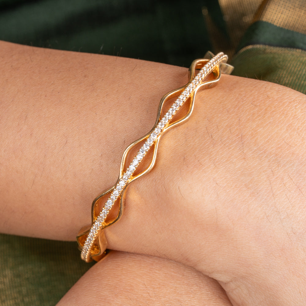 Gold Plated Ceubic Zirconia(CZ) Bangles