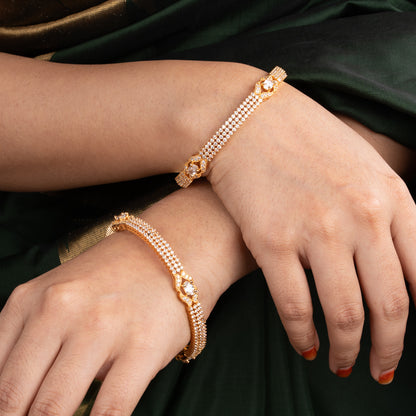 Gold Plated Ceubic Zirconia(CZ) Bangle