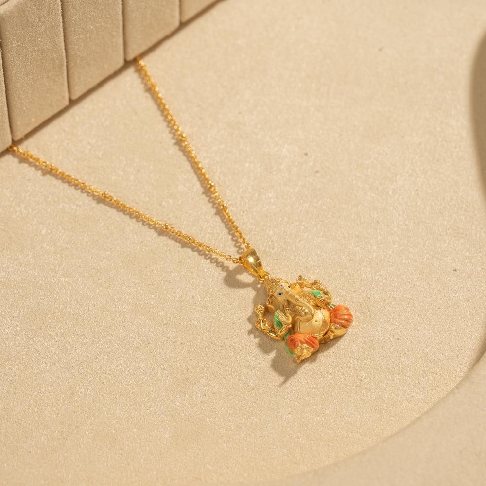 Gold Plated Chain &amp; Pendant Set