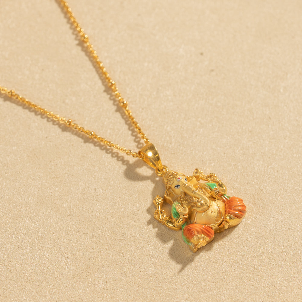 Gold Plated Chain &amp; Pendant Set