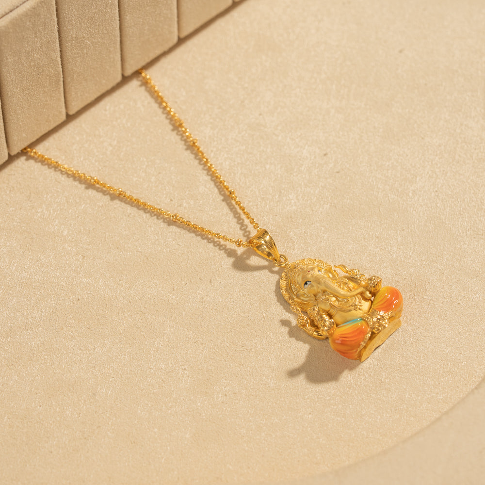 Gold Plated Chain &amp; Pendant Set