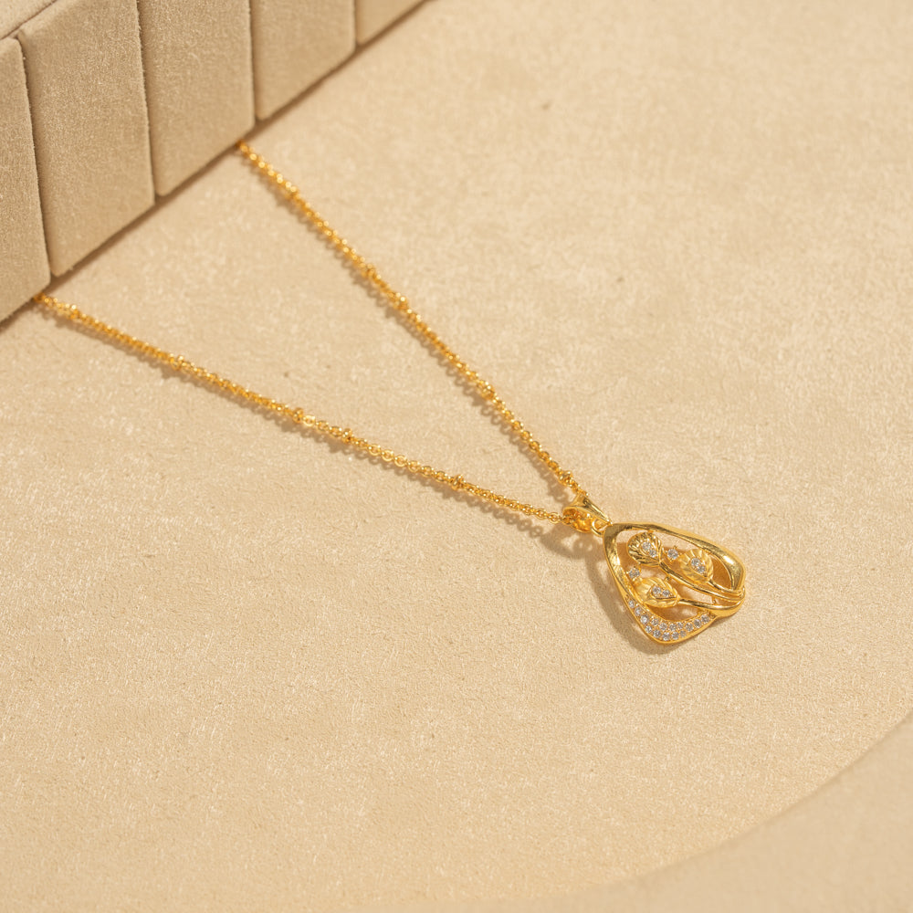 Gold Plated Chain &amp; Pendant Set