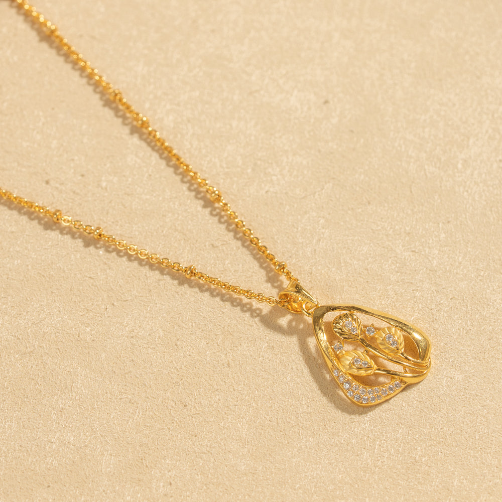 Gold Plated Chain &amp; Pendant Set