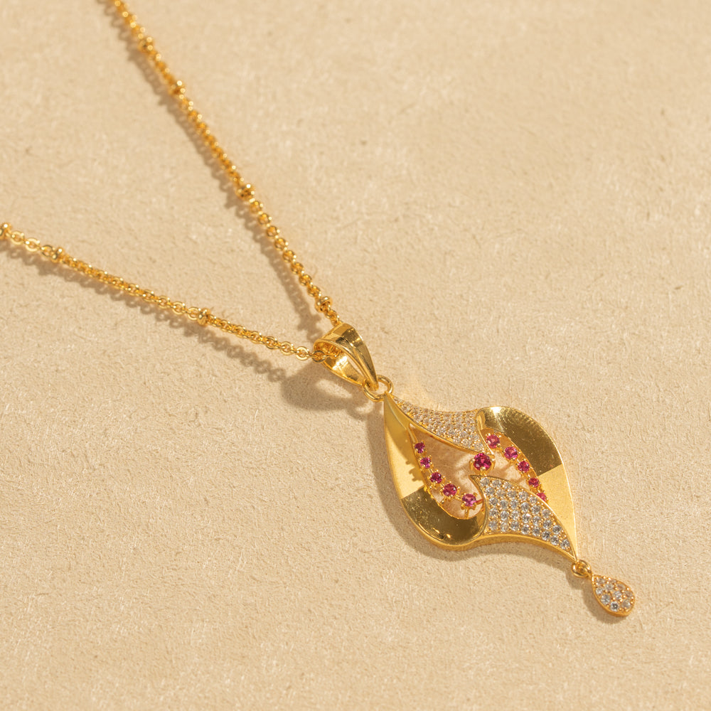 Gold Plated Chain &amp; Pendant Set
