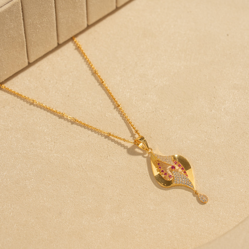 Gold Plated Chain &amp; Pendant Set