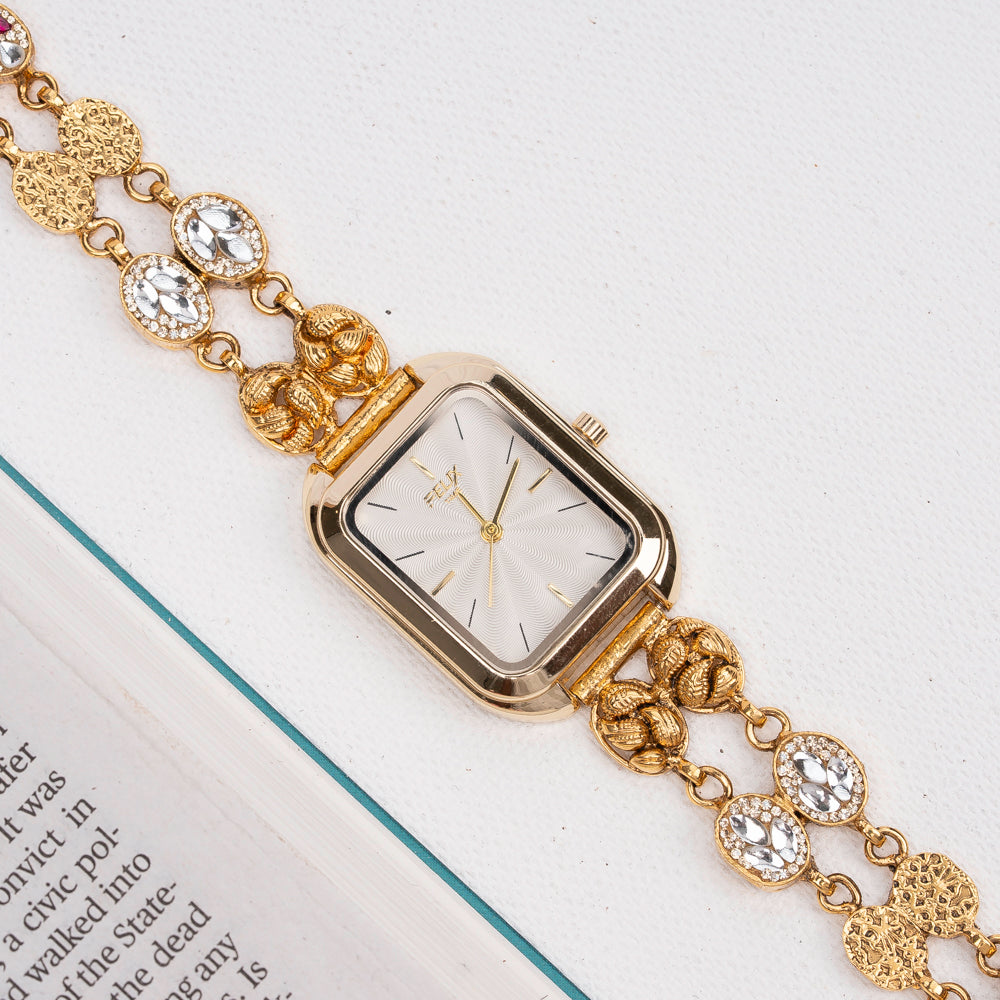 White Recta Watch